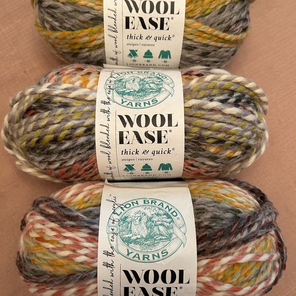 Lion Brand Super Bulky Yarn 3 skeins Coney Island